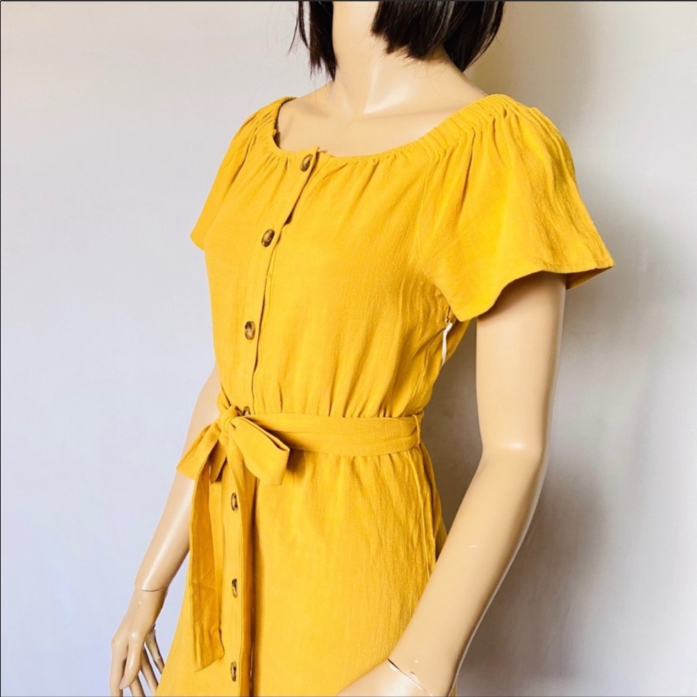 NWT Lynn Ryan mustard dress - Picture 4 of 6